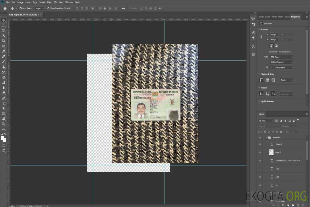 Kenya ID photolook AVANT template Kenya ID photolook AVANT template